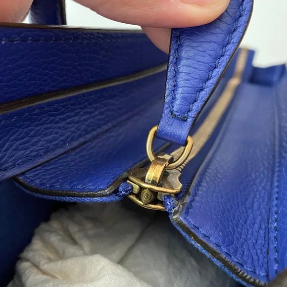 100% authentic Celine Drummed Calfskin Micro Luggage in indigo - Picture 13 of 16